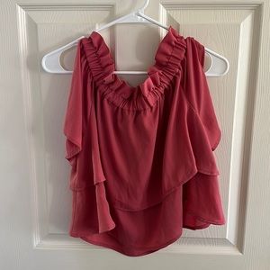 Leith off the shoulder pink top